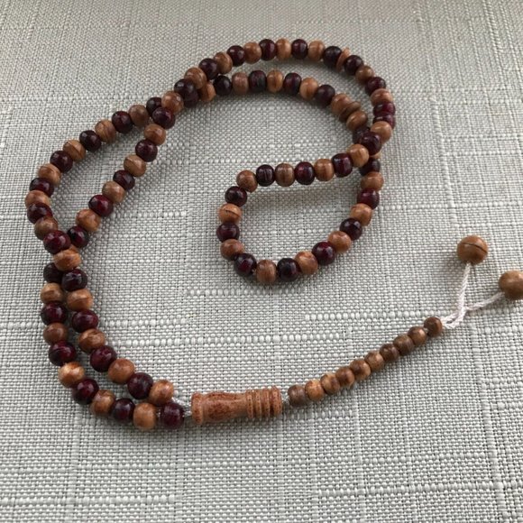 Real Wood Handmade Tasbeeh Muslim Prayer Beads Tasbeh Pray Beads - Picture 2 of 9